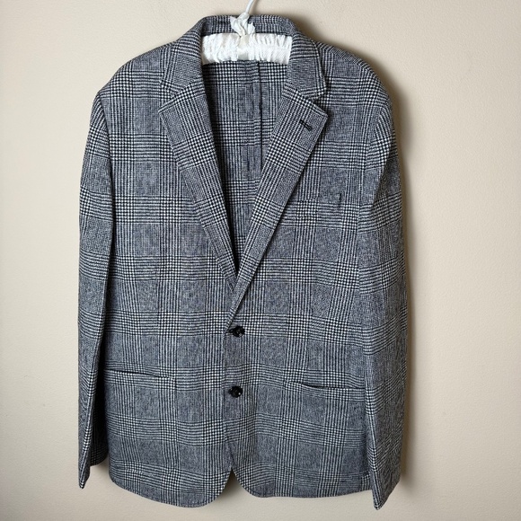 NWT J.Crew Factory Thompson Blazer Mens 42 Wool Houndstooth Suit Jacket AA559 - Picture 1 of 9